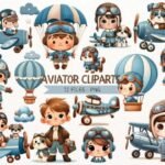 Kit Digital MENINO AVIADOR AQUARELA