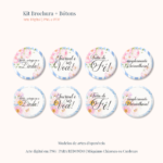 Arquivo Kit Floral Brochura + Bótons - Imagem 2