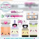 Kit Digital Acessorios Médicos Clipart