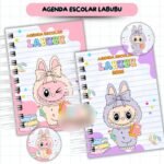 Arquivo Agenda Escolar Menina Labubu 2026 - Imagem 3