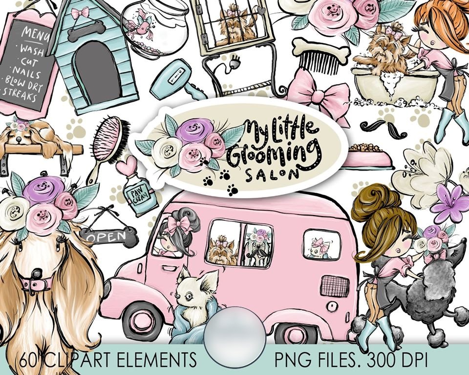 My Little Gromming Salon-Monique Kit Digital Pet Shop - Imagem 1