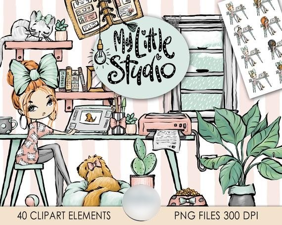 My Little Studio-Monique Kit Digital Pequeno Estudio - Imagem 1