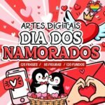 Kit Digital Pinguins Namorados