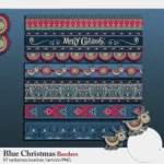Kit Digital Natal Azul Blue Christmas - Imagem 5