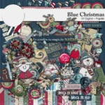 Kit Digital Natal Azul Blue Christmas - Imagem 3