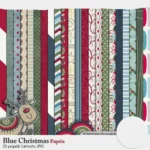 Kit Digital Natal Azul Blue Christmas - Imagem 4