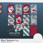 Kit Digital Natal Azul Blue Christmas - Imagem 6