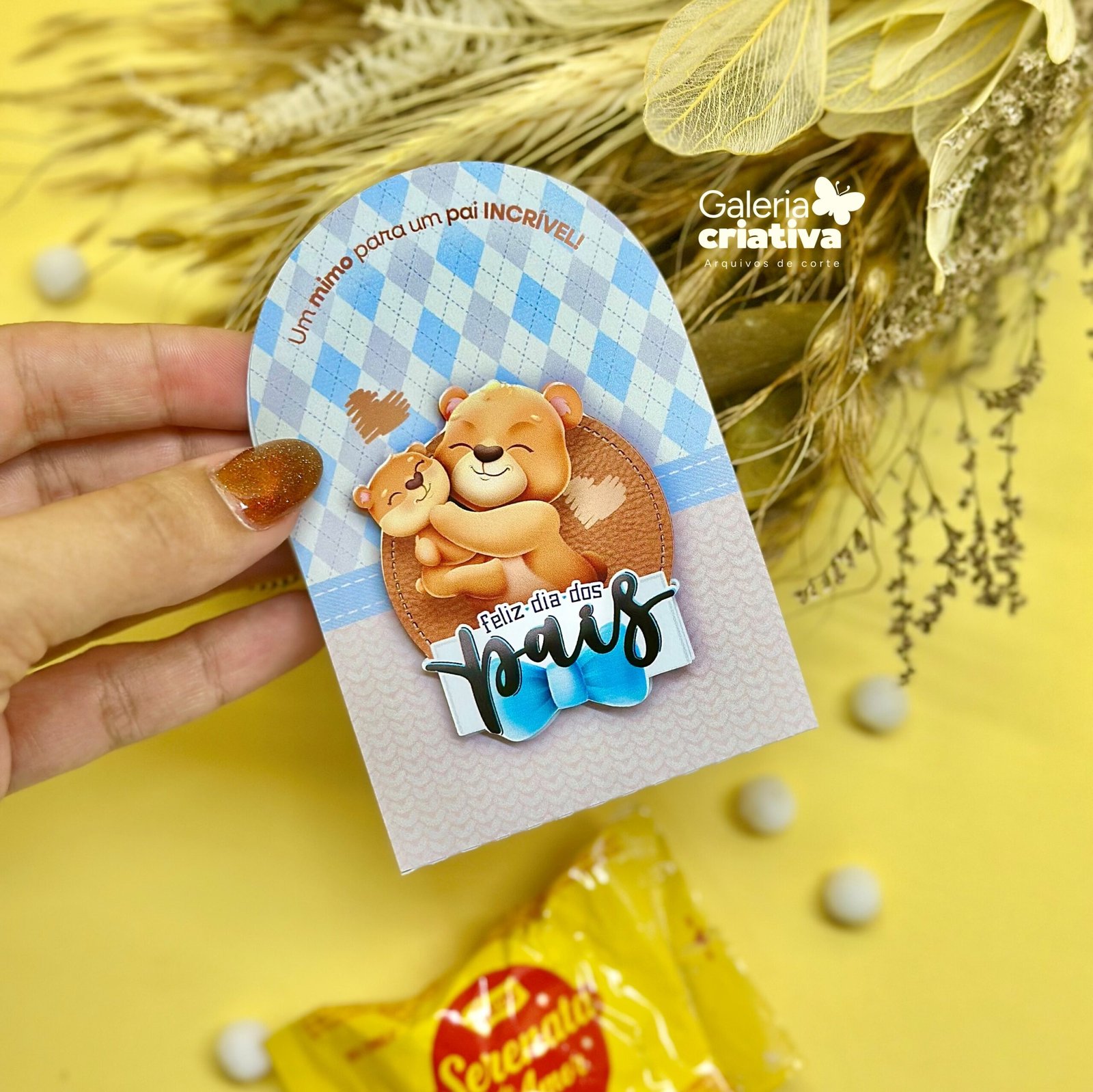 PORTA BOMBOM URSO Arquivo Dia dos Pais Porta Bombom Urso - Imagem 1