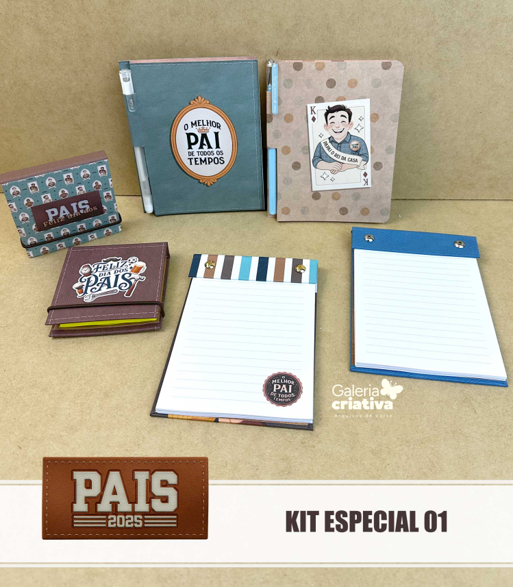 Pais 2025 - Kit Cartonagem Especial 01 Arquivo Dia dos Pais 2025 Kit Cartonagem Especial 01 - Imagem 1