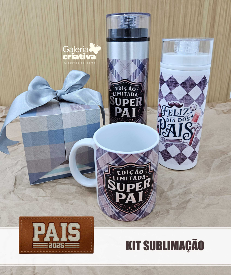 Pais 2025 - Kit Sublimação Arquivo Dia dos Pais 2025 Kit Sublimação - Imagem 1