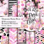 Kit Digital Papeis Paris Glamo