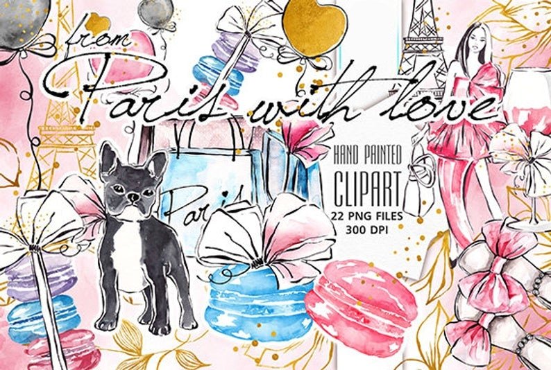 Paris With Love-Iva Arquivo Kit Digital Paris - Imagem 1