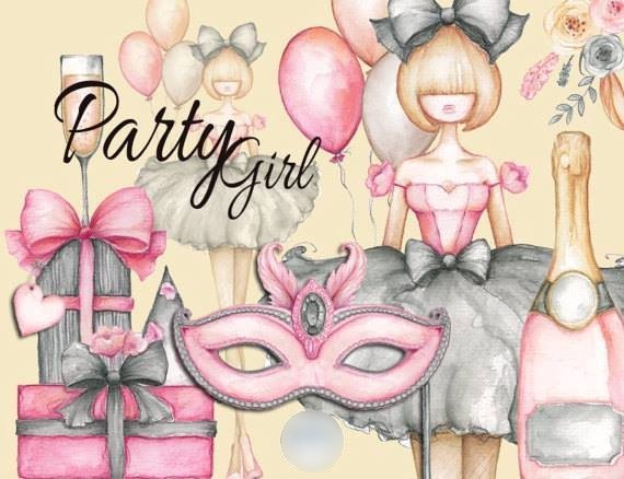 Party Girl Kit Digital Garota Festa a Fantasia - Imagem 1