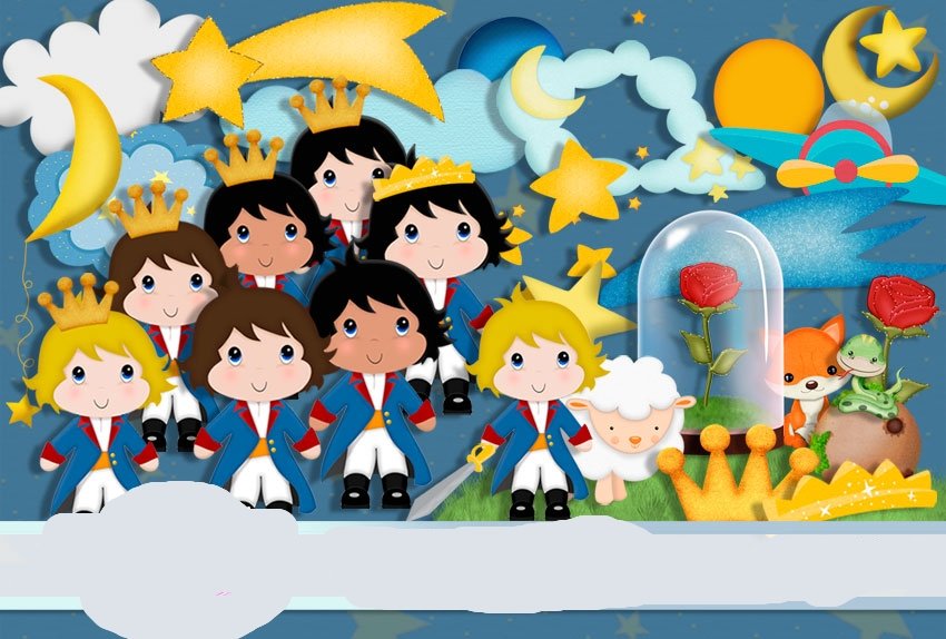Pequeno Principe Kit Digital Papeis Pequeno Principe - Imagem 1