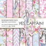 Kit Digital Papeis Garota Flores Pink