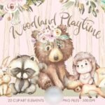 Kit Digital Papeis Animais da Floresta Fofinhos