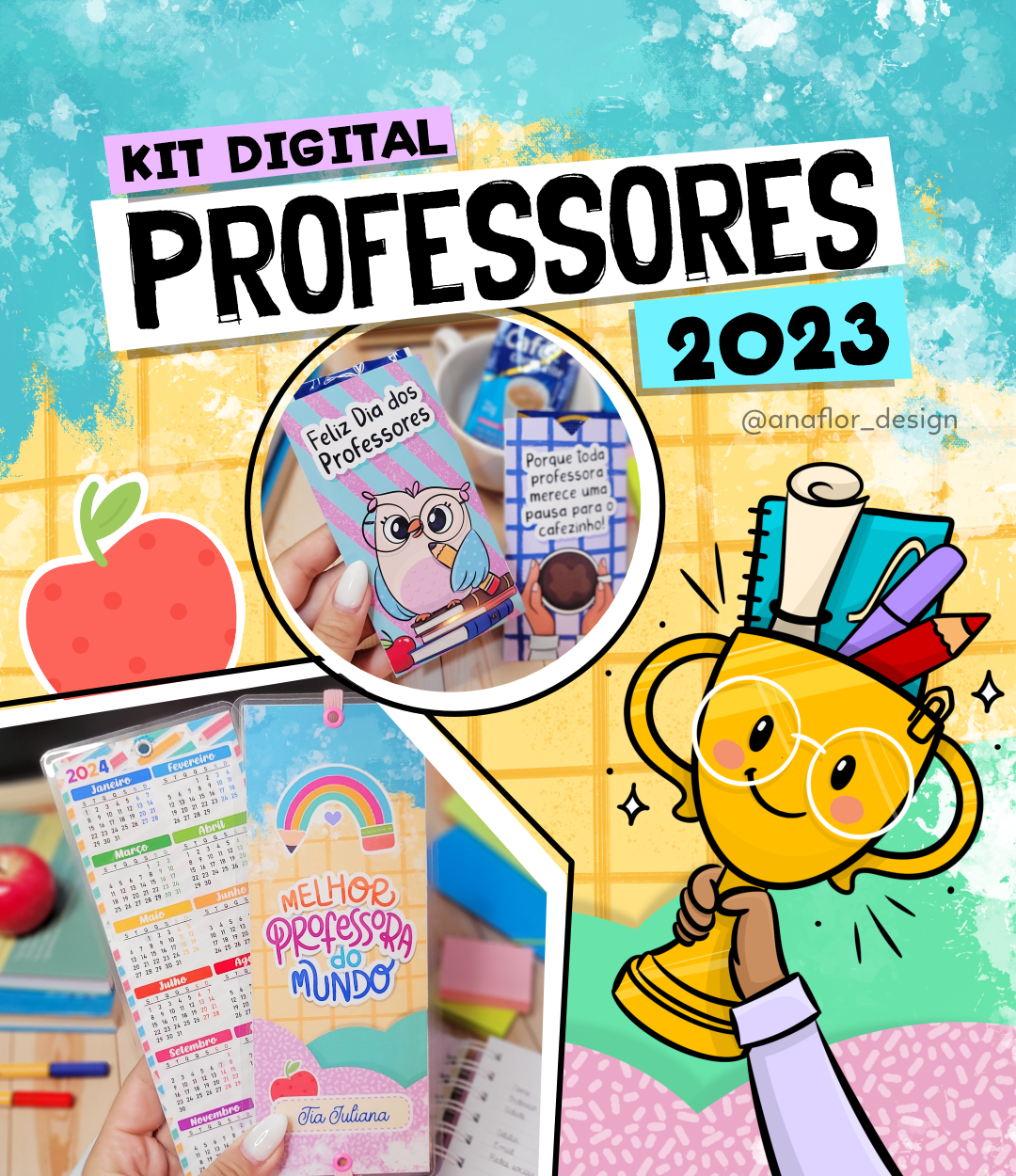 Professores 2023 Kit Digital Melhor Professora do Mundo - Imagem 1