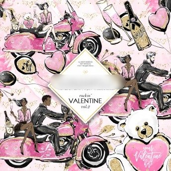 ROCKIN VALENTINE VOL. 2 CLIPART Kit Digital Dia dos Namorados - Imagem 1