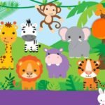 Kit Digital Filhote Animais Safari