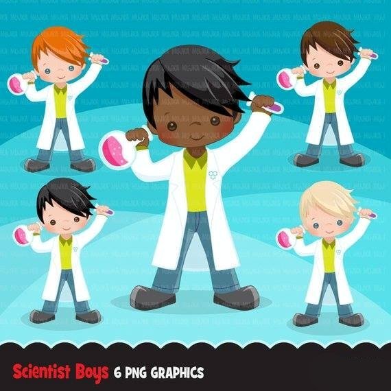 SCIENTISTS-BOYS Arquivo Kit Digital Meninas Cientistas - Imagem 1