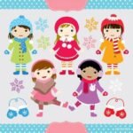 Kit Digital Meninas no Inverno