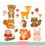 Kit Digital Animais Baby Clipart