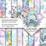 Kit Digital Papeis Safari Clipart