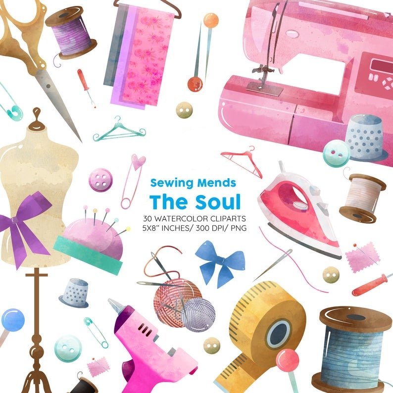 Sewign Mends the Soul Kit Digital Costuras - Imagem 1