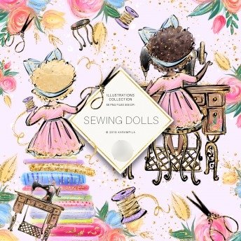 Sewing-Dolls-Karamfila Kit Digital Costura de Boneca - Imagem 1