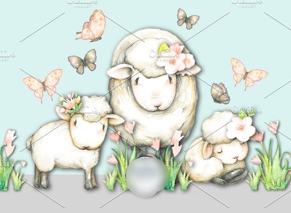 Sheep_Lamb Kit Digital Ovelhinhas - Imagem 1