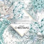 Kit Digital Natal Tiffany Menta Prateado