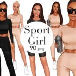 Kit Digital Garotas Roupa Esportivas