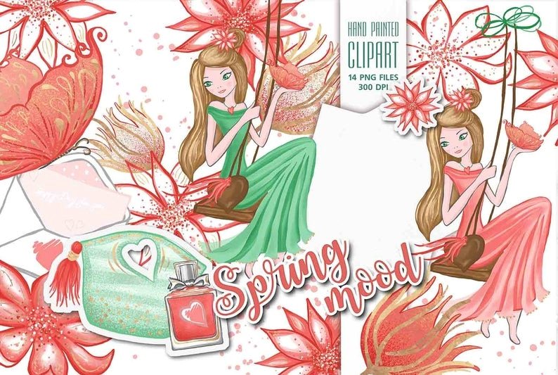 Spring Mood-Iva Arquivo Kit Digital Primavera - Imagem 1