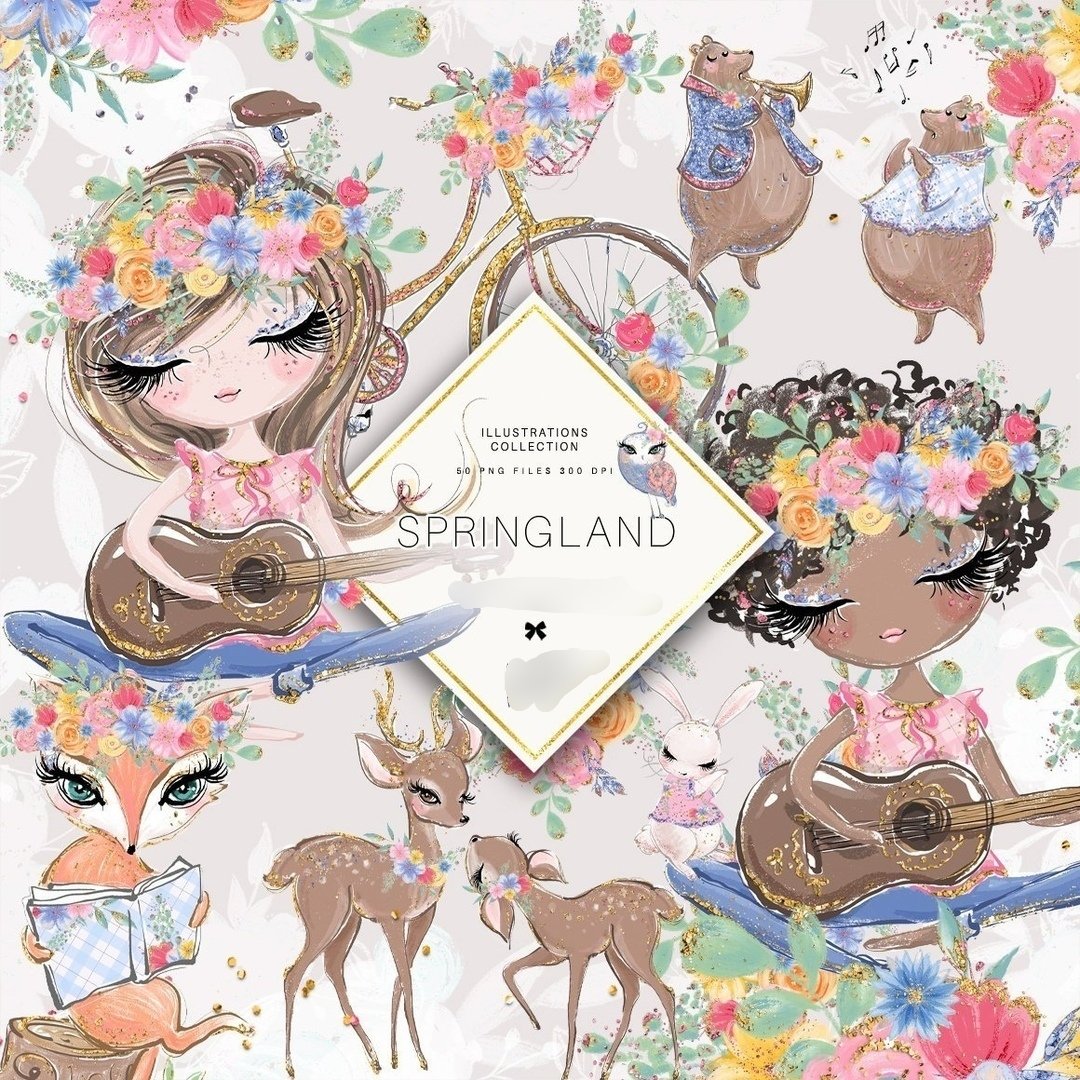 Springland Kit Digital Garota no Bosque - Imagem 1