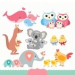 Kit Digital Animais Baby