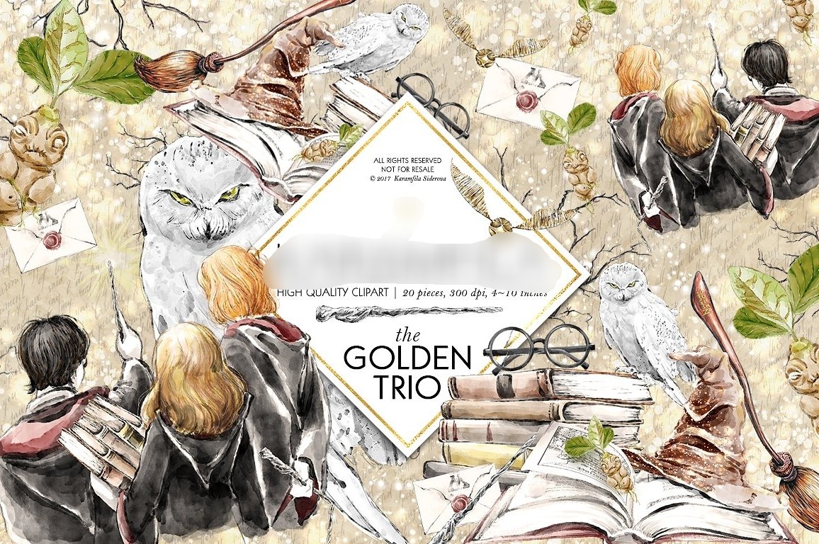 The Golden Trio Wizard Kit Digital Harry Potter - Imagem 1