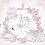Kit Digital Bailarina Cisnes Branco Aquarela