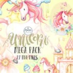 Kit Digital Unicornio Clipart