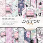 Kit Digital Papeis Historia de Amor