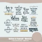 Kit Digital Believe In Yourself Floral - Imagem 7