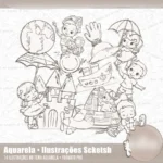 Kit Digital Combo Aquarela - Imagem 7