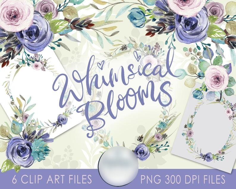 Whimsical Blooms-Monique Kit Digital Flores Encantadas - Imagem 1