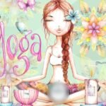 Kit Digital Garota Yoga Clipart