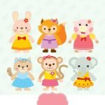 Kit Digital Animais Fofinhos Girl