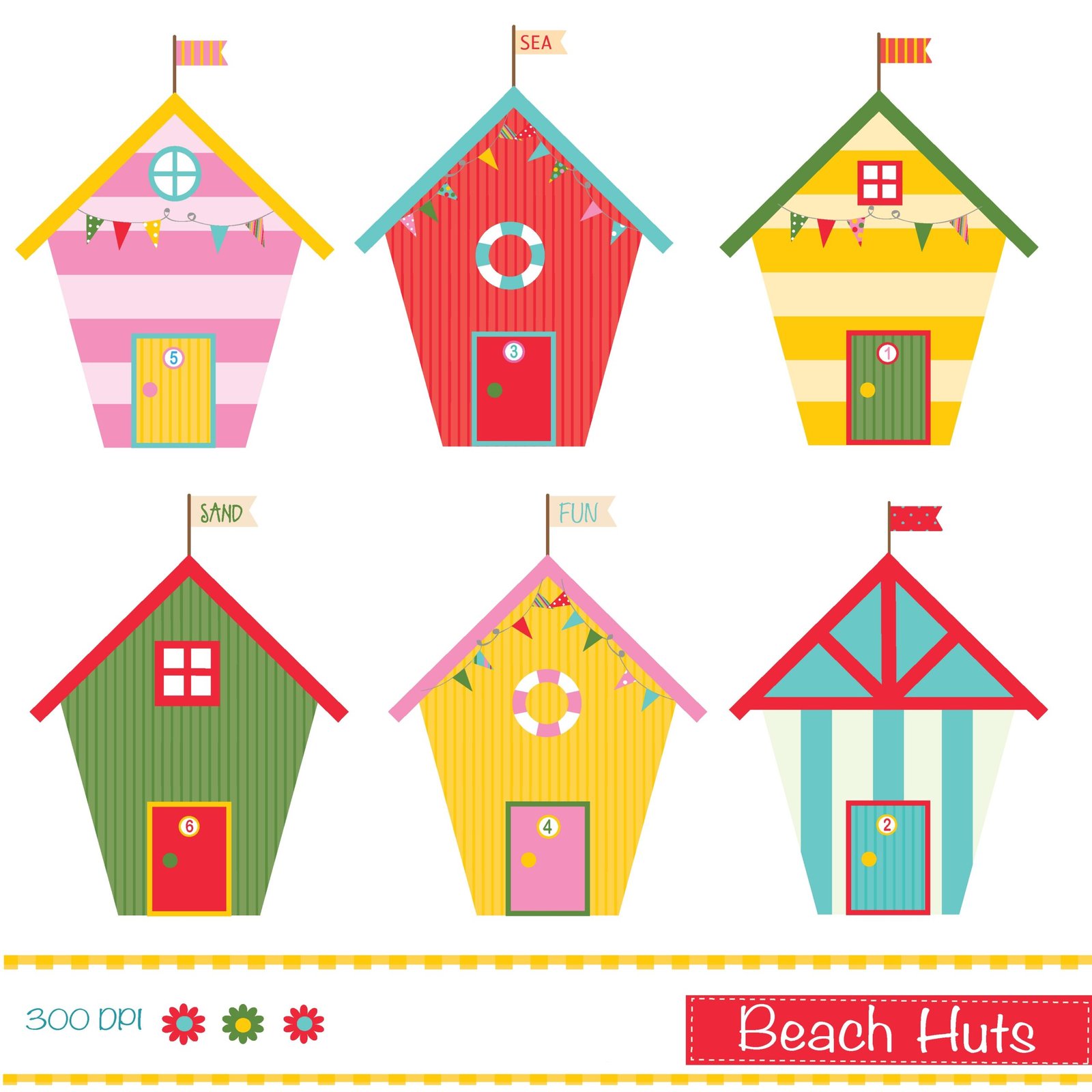 beach huts-01 Kit Digital Cabanas de Praia - Imagem 1