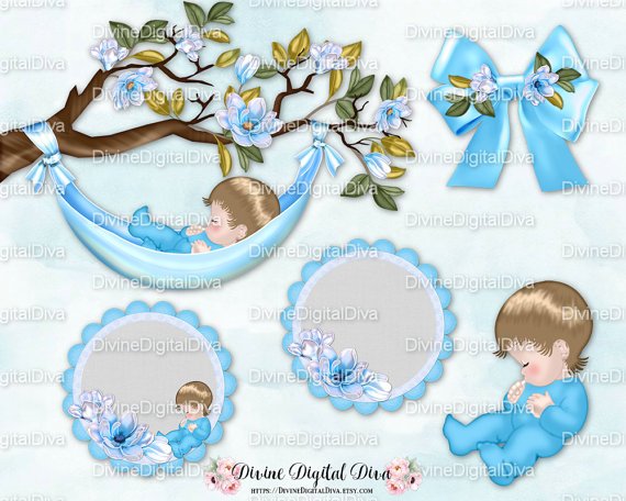 divine digital bow blue Kit Digital Menino Chá de Baby - Imagem 1
