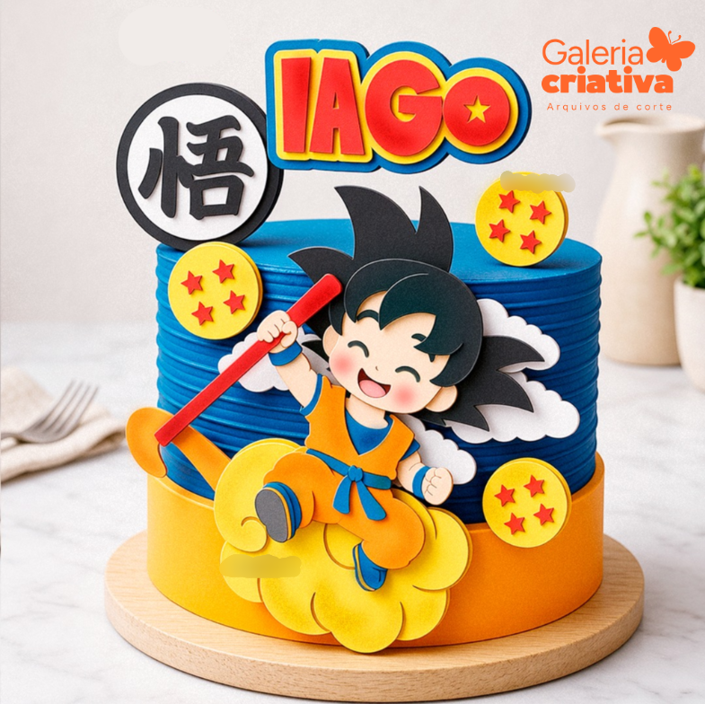 goku Iago Arquivo Topo de Bolo Goku - Imagem 1