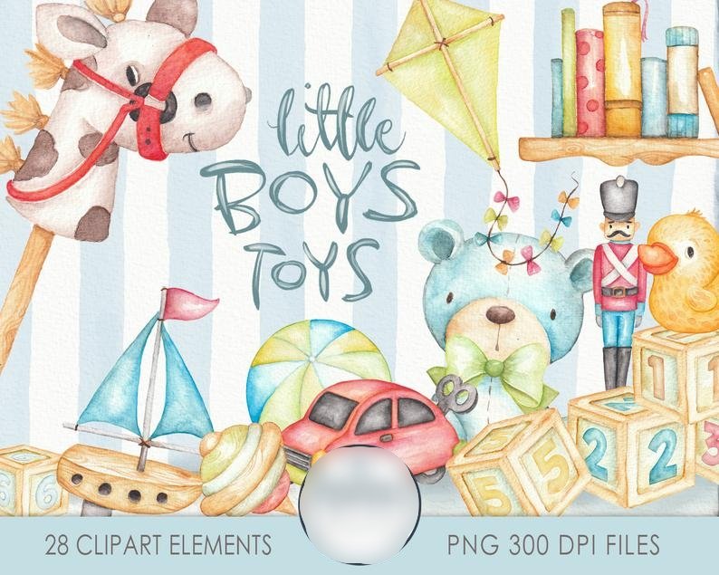 little_boys_toys Arquivo Kit Digital Convite Brinquedos de Meninos - Imagem 1