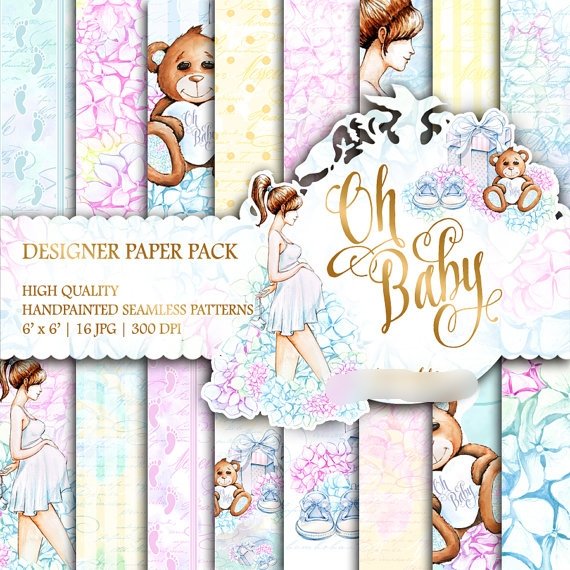 oh-baby-paper Kit Digital Papeis Chá de Baby Boy - Imagem 1