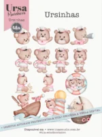Kit Digital Ursos Marinheiros Ilustraçoes - Imagem 4